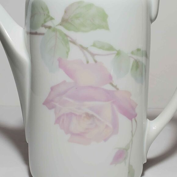 Rosenthal Coffee Pot Pink Rose Isolde Vintage Selb Bavaria - Picture 2 of 9